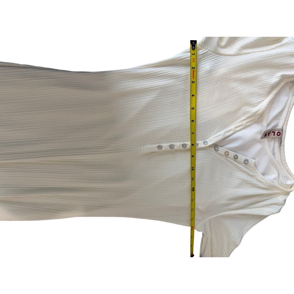 Dolan Anthropologie Orla Henley Ribbed Maxi Dress Size XS Minimalist - Picture 9 of 10